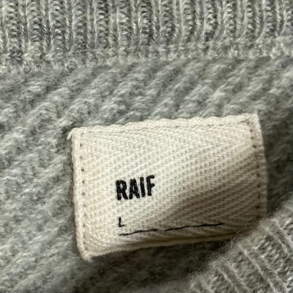 NWOT RAIF ADELBERG Pants Women L Grey Cashmere Balloon Barrel Drop-Crotch Jogger - Picture 3 of 3